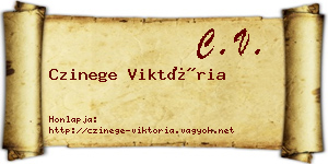 Czinege Viktória névjegykártya
