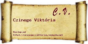 Czinege Viktória névjegykártya